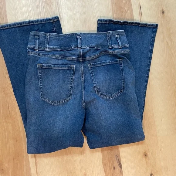 Lane Bryant Flex Magic Waist Ultra High Rise Medium Blue Flare Jeans Size 14 - Picture 5 of 11